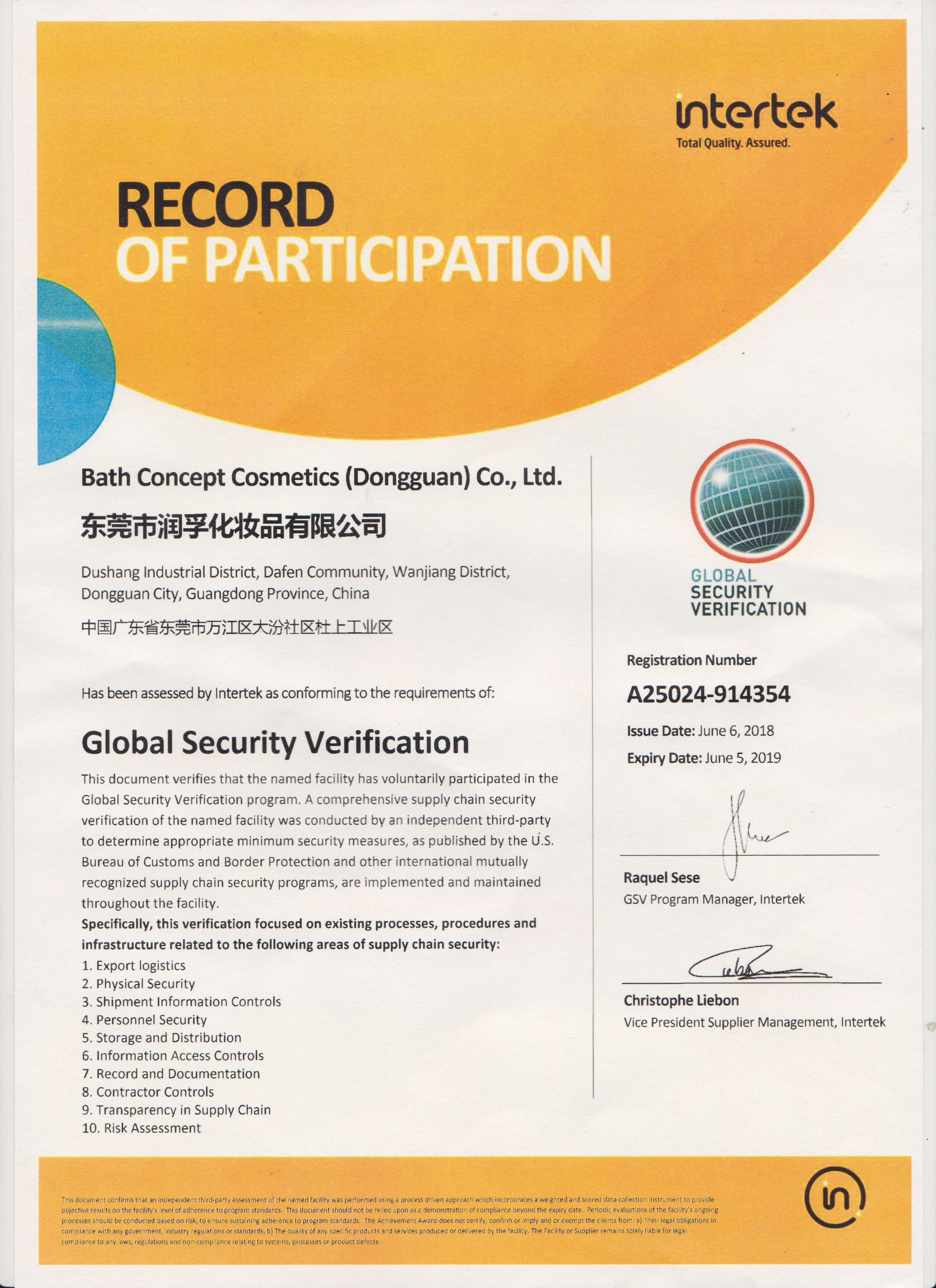 Global security verification 